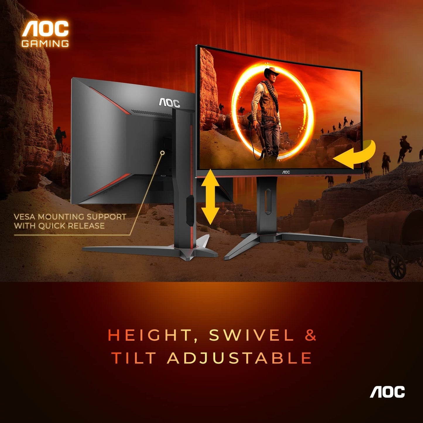 C24G1A 24" Curved Frameless Gaming Monitor, FHD 1920X1080, 1500R, VA, 1Ms MPRT, 165Hz (144Hz Supported), Freesync Premium, Height Adjustable Black - Byte & Boltd232af34 - 4093 - 4842 - bd5f - 4a7eb9e2c1cd7445037875888C24G1A 24" Curved Frameless Gaming Monitor, FHD 1920X1080, 1500R, VA, 1Ms MPRT, 165Hz (144Hz Supported), Freesync Premium, Height Adjustable Black