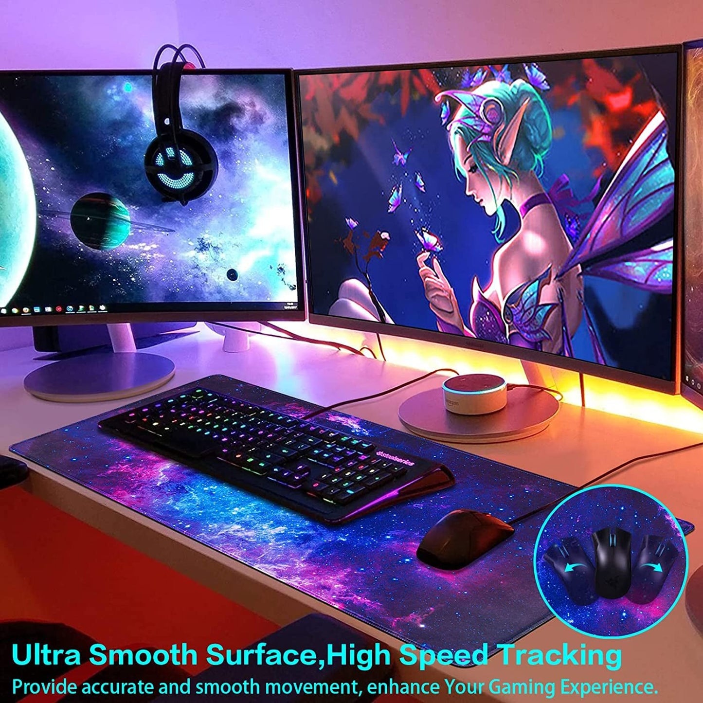 Gaming Mouse Pad, Large Extended Mouse Pad Big Computer Mousepad for Home Office Gaming Work 31.5X15.7Inch - Byte & Bolt81068c0f - ecac - 4bff - 8981 - 9becf0008cf2313042617601Blue GalaxyGaming Mouse Pad, Large Extended Mouse Pad Big Computer Mousepad for Home Office Gaming Work 31.5X15.7Inch