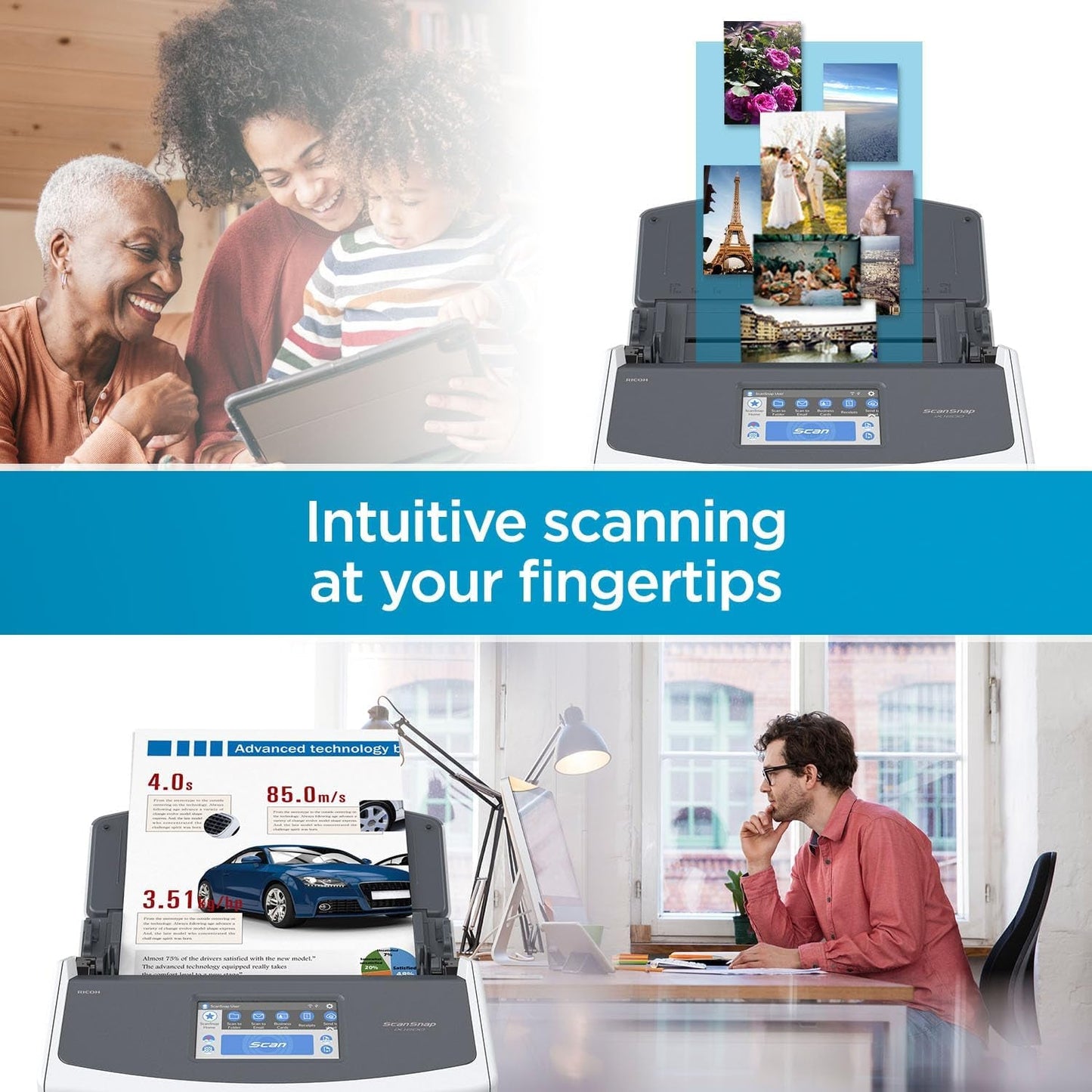 Ix1600 Photo and Document Scanner, Wireless or USB, High - Speed, Cloud Enabled, Large Touchscreen, Auto Document Feeder, Mac or PC, White - Byte & Boltb55a3156 - 228e - 451f - 87c5 - 0c8a6927ac067445027454451Scansnap Ix1600 White Photos DocumentsIx1600 Photo and Document Scanner, Wireless or USB, High - Speed, Cloud Enabled, Large Touchscreen, Auto Document Feeder, Mac or PC, White