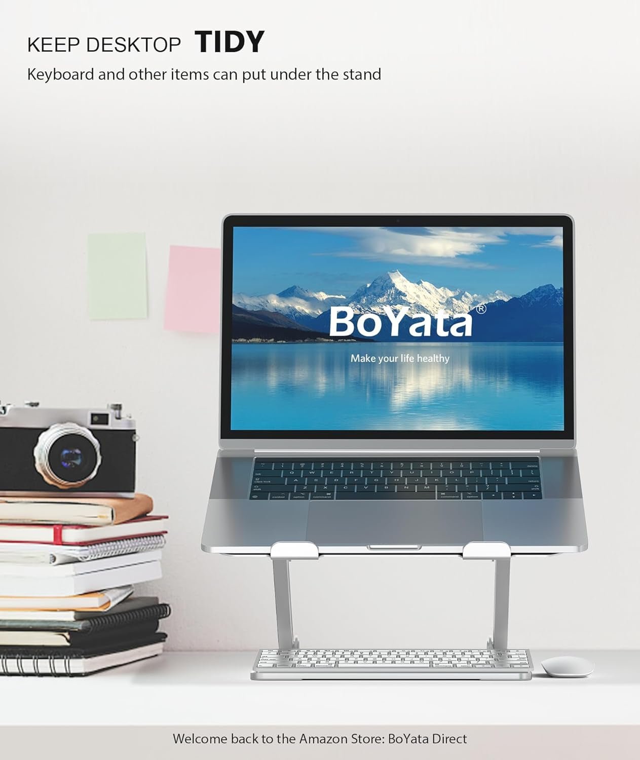 Laptop Stand, Laptop Holder, Multi - Angle Stand with Heat - Vent, Adjustable Notebook Stand for Laptop up to 17 Inches, Compatible for Macbook Pro/Air, Surface Laptop, and so on (Silver) - Byte & Bolt3c8ab00e - 9171 - 4788 - b1f0 - a80a4c30e658705353892523SilverLaptop Stand, Laptop Holder, Multi - Angle Stand with Heat - Vent, Adjustable Notebook Stand for Laptop up to 17 Inches, Compatible for Macbook Pro/Air, Surface Laptop, and so on (Silver)