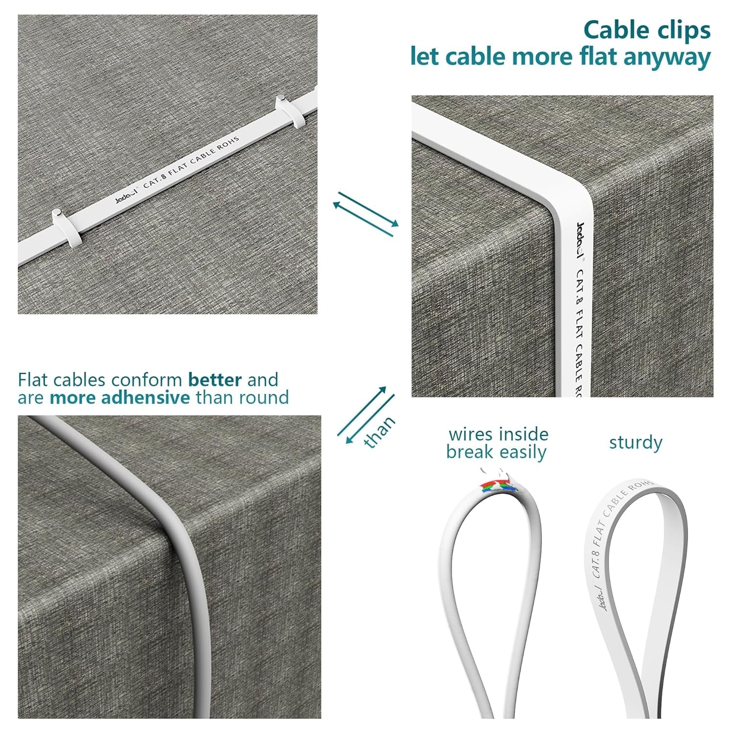 Cat8 Ethernet Cable, Outdoor&Indoor, 25 FT Heavy Duty High Speed Cat 8 LAN Network Cable, 40Gbps 2000Mhz RJ45 Flat Internet Computer Patch Cord, Weatherproof S/FTP UV Resistant for Router/Modem/Gaming - Byte & Bolt9476fc6f - 4ea6 - 47b5 - b71e - 811f6d305fd8313055637658White25FtCat8 Ethernet Cable, Outdoor&Indoor, 25 FT Heavy Duty High Speed Cat 8 LAN Network Cable, 40Gbps 2000Mhz RJ45 Flat Internet Computer Patch Cord, Weatherproof S/FTP UV Resistant for Router/Modem/Gaming